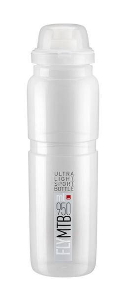 

Фляга ELITE Fly MTB прозора з сірим лого 950ml