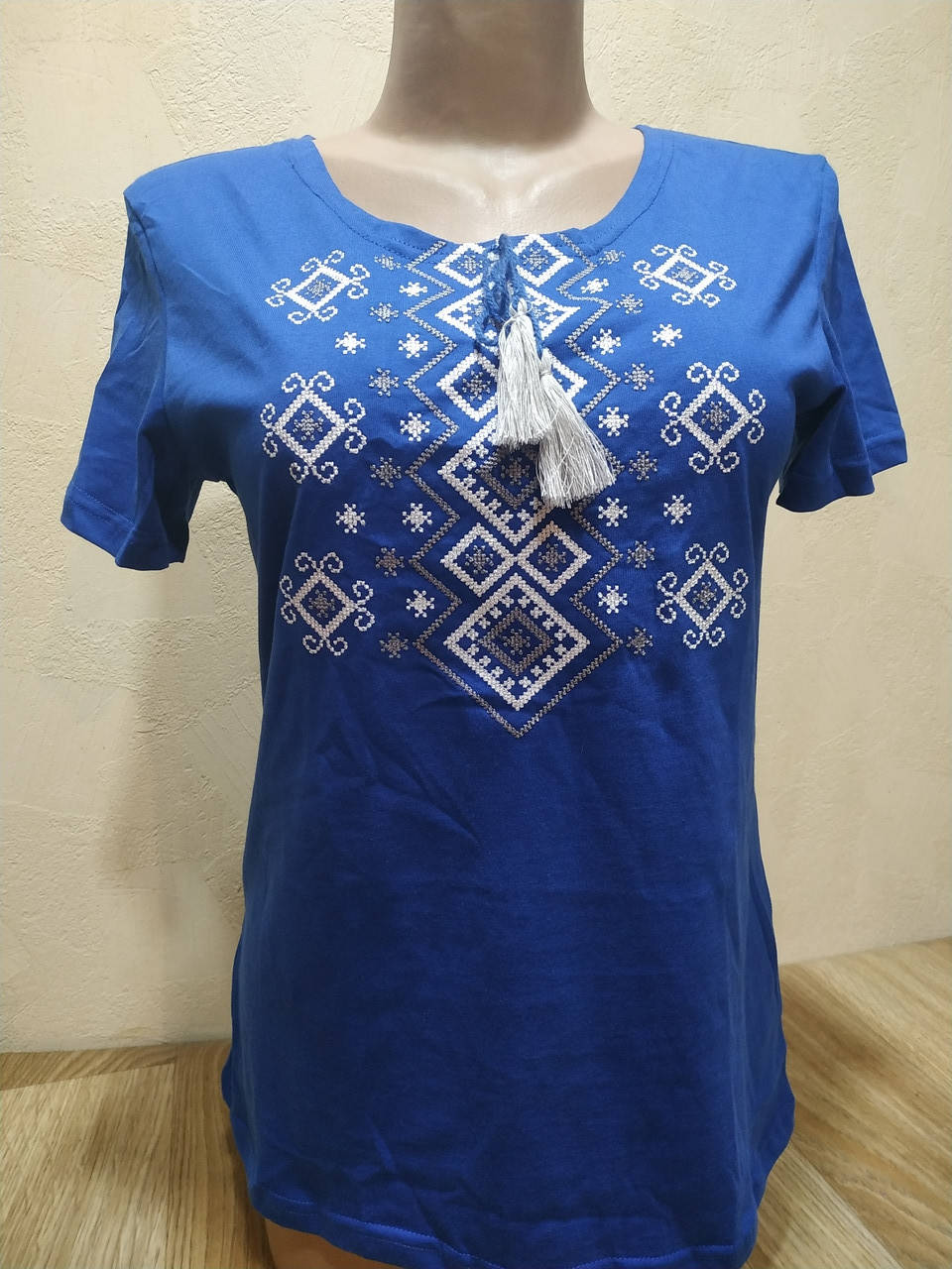 

Футболка вышиванка женская р.L-XL (48-50), Темно-синий