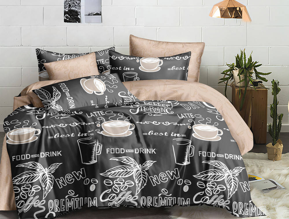 

Комплект постельного белья Selena Кофейное Утро 2 Сатин Евро, Коричневый