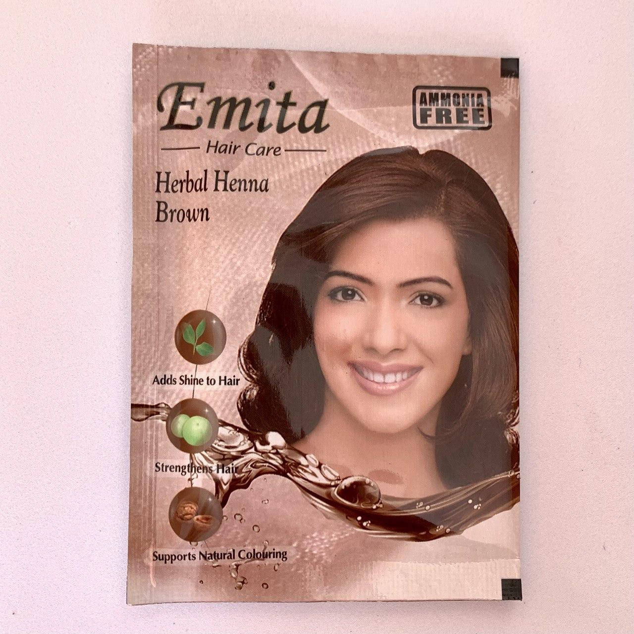 

Хна для волос Эмита коричневый 10 г (Herbal henna Brown Emita)