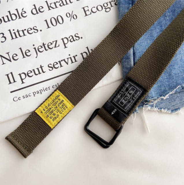 

Ремень текстильный тканевый холщевый пояс длинный на карабине застежке женский мужской батал Хаки