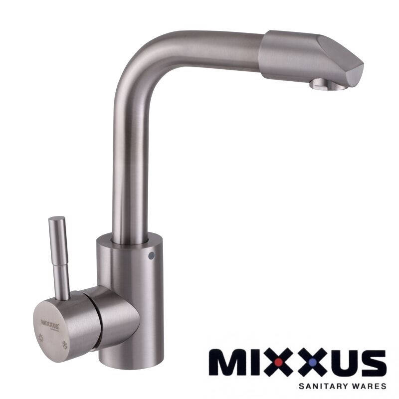 

Смеситель для умывальника из нержавейки Mixxus Sox 001