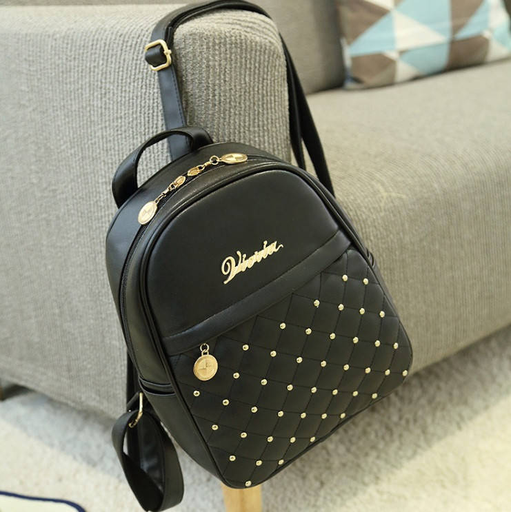 

Черный женский рюкзак мини