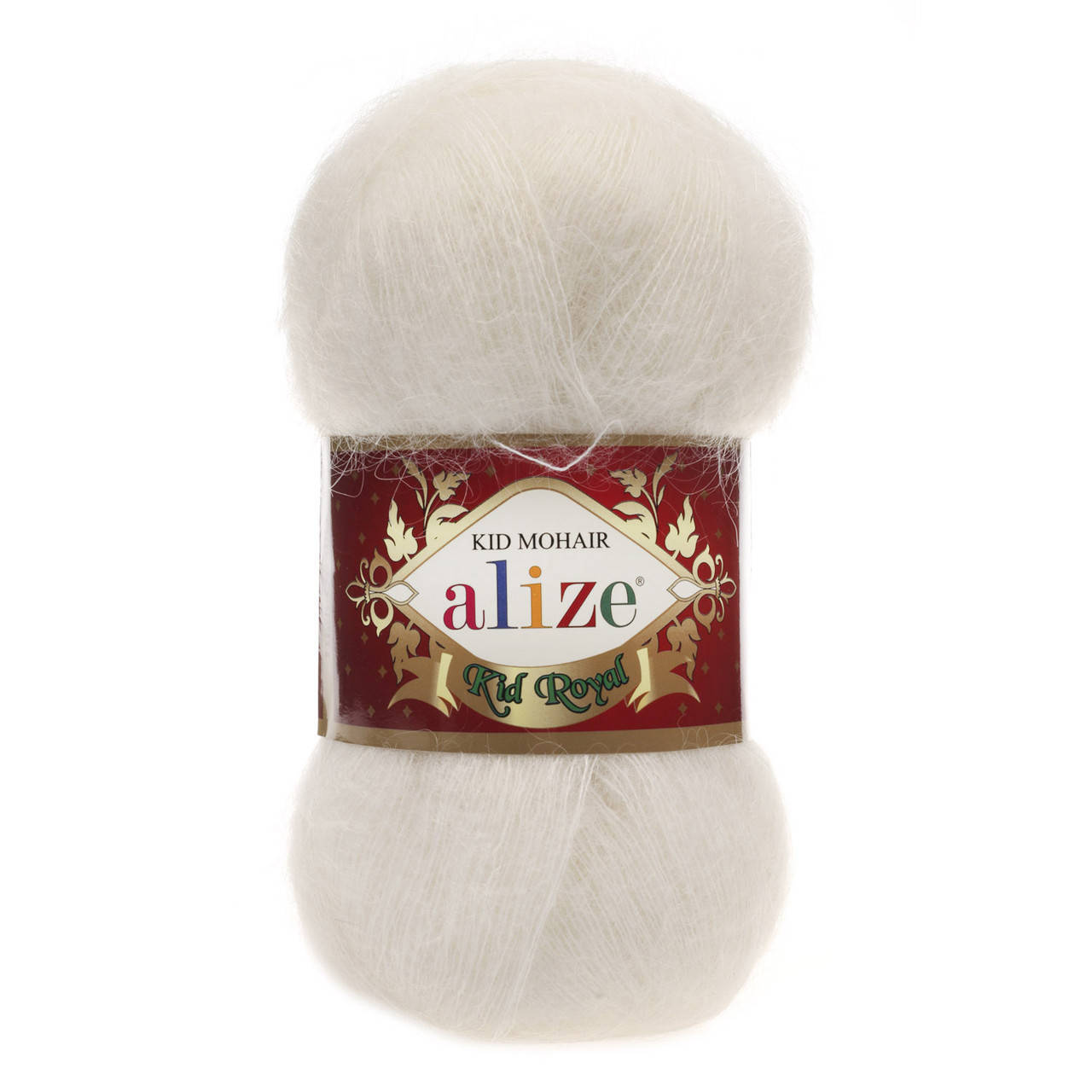 

Пряжа Kid Mohair Royal Alize 62% мохер , 38% полиамид светло молочный 62