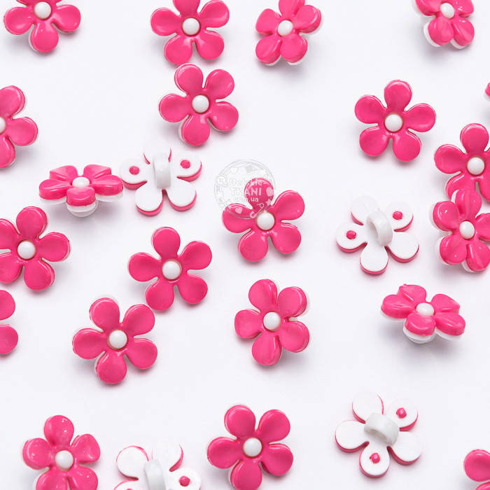

Пуговицы "Розовые цветочки" №041, Розовый