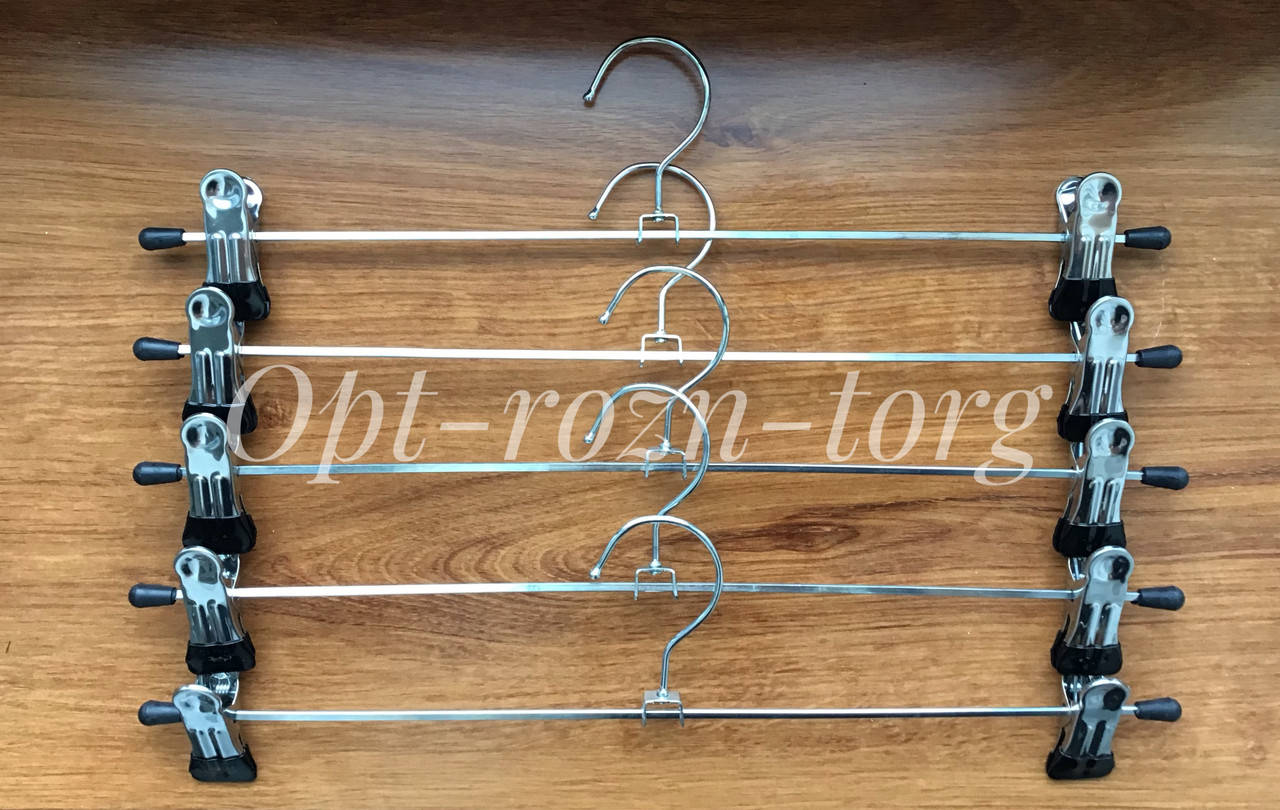 

Вешалка-тремпель металлическая с прищепкой 35 см.