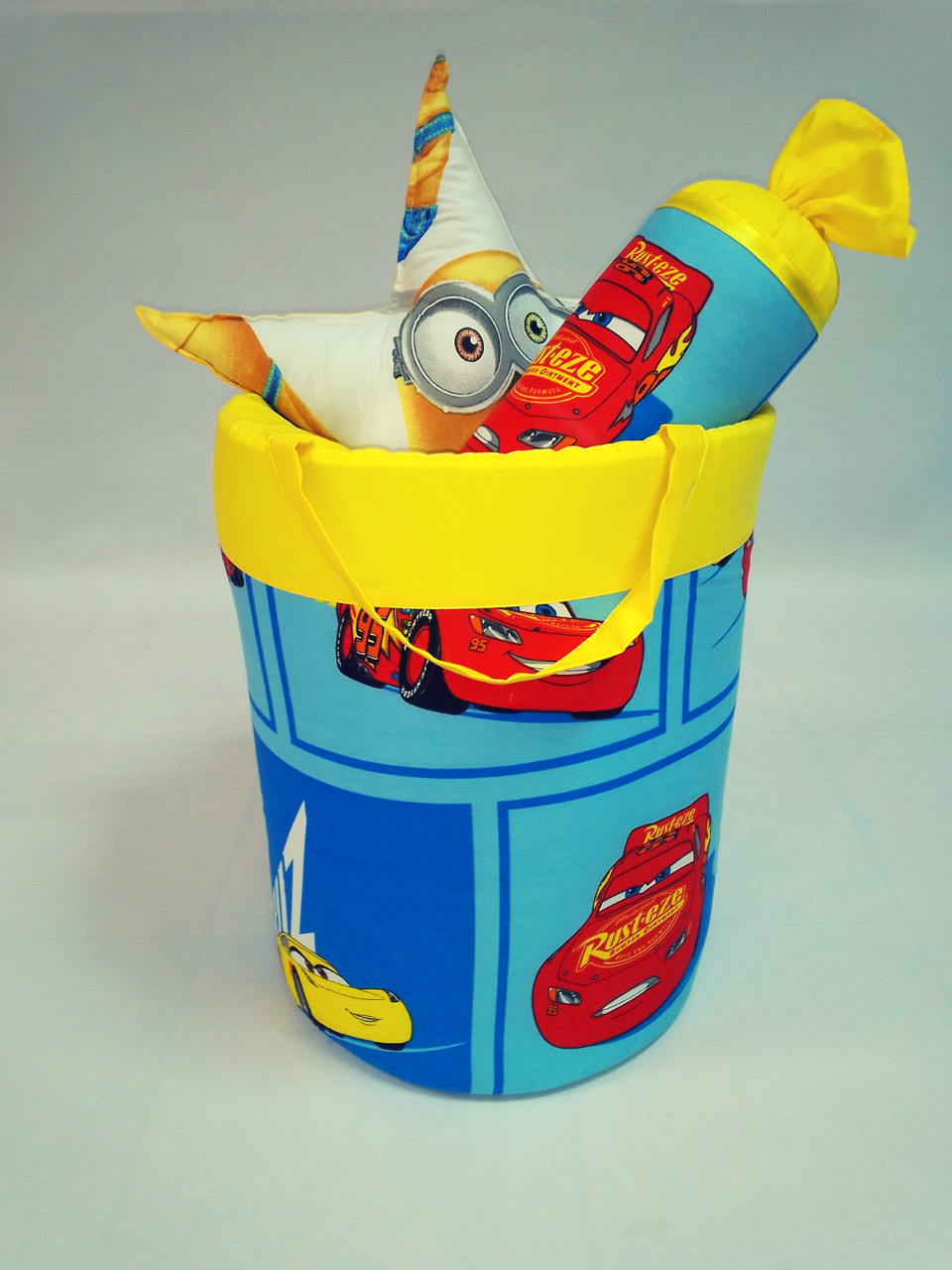 

Корзина для игрушек "Тачки". Корзина детская. Корзина к вигваму. Корзина для детей