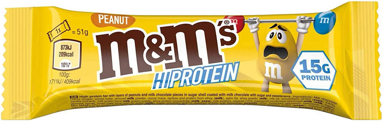 

Протеиновый батончик M&M'S hi Protein Bar Peanut (51 грамм)