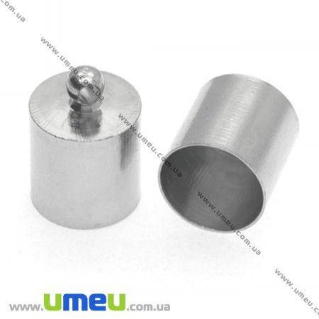 

Колпачок металлический, 13х9 мм, Темное серебро, 1 шт (OBN-008474)