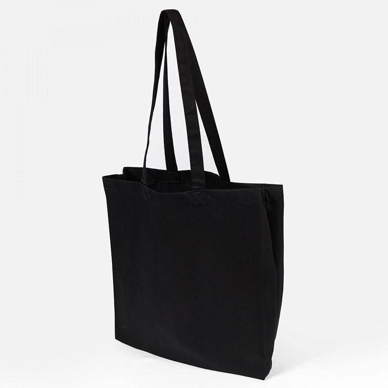 

ЭКО Сумка саржа 100% Х / Б черн. с борт. Плотность 220. Длина ручки 70 см, Черный