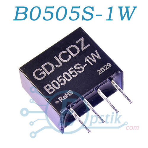 

B0505S-1W, DC/DC преобразователь 5В, 200мА, 1Вт, SIP4
