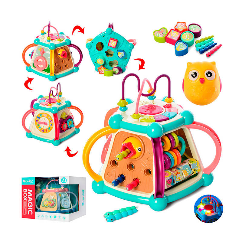 

Игрушка игровой центр 7 в 1, куб - сортер 648А-53/59, свет, звук
