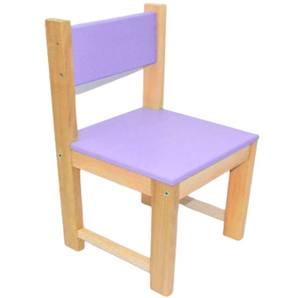 

Стульчик со спинкой деревянный для детского сада, детской комнаты, ГОСТ, Фиолетовый 28см