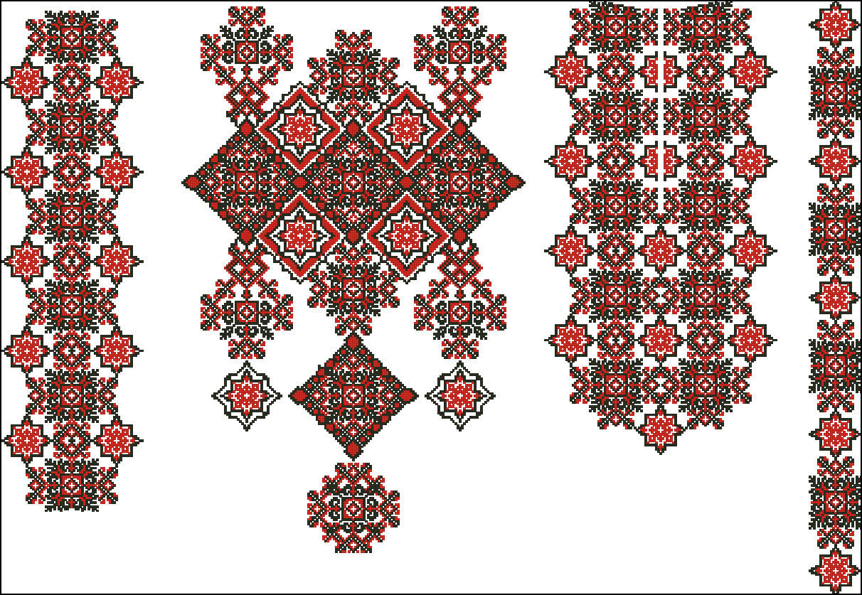 

Парна вишиванка . Схема PDF, xsd, dst, pes, jef, hus.