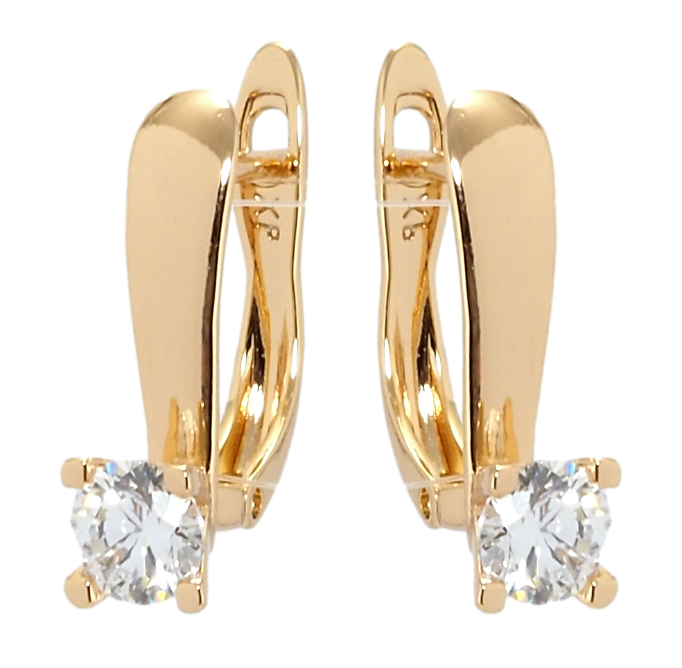 

Серьги Xuping Позолота 18K английский замок "Фианиты на дужке"