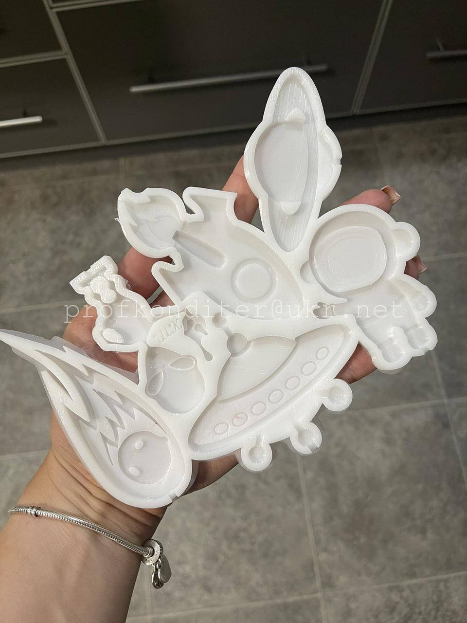 

ЭКСКЛЮЗИВ! Авторский Силиконовый Молд для шоколада, карамели и мастики "Космическое ассорти"