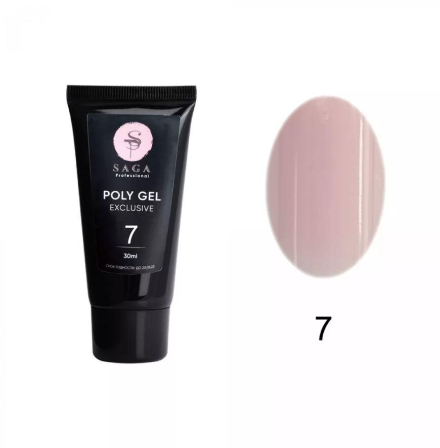 

Полигель Saga Professional EXCLUSIVE Poly Gel №7, 30 мл