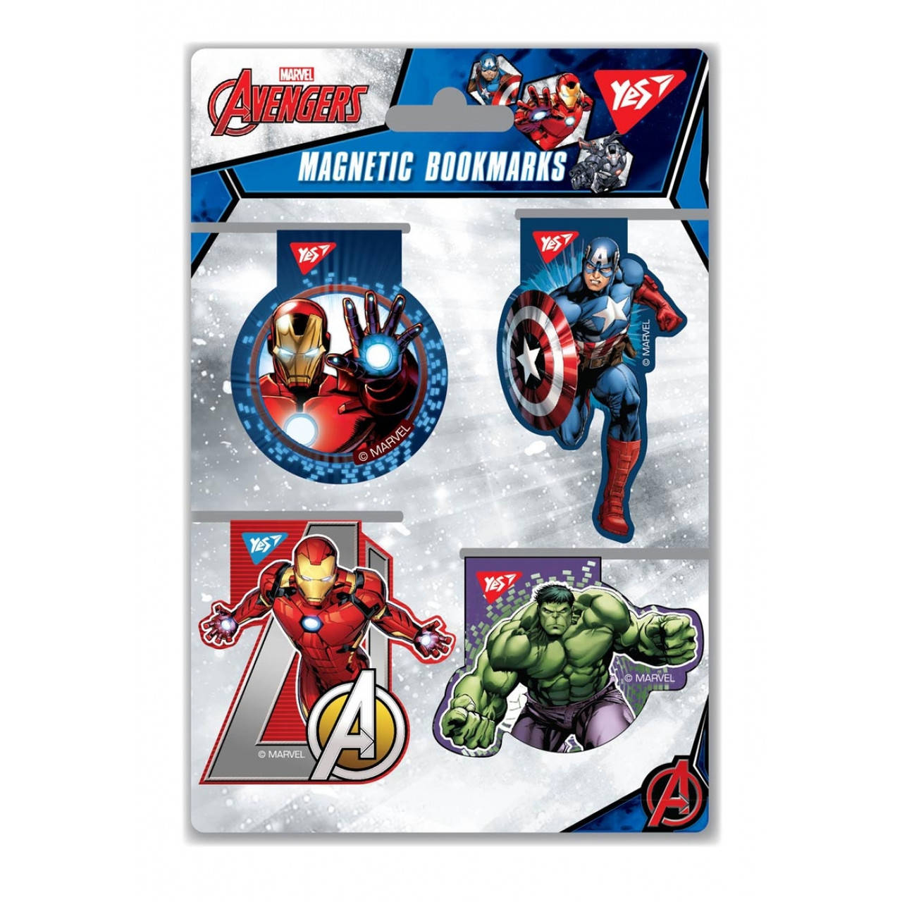

Закладки магнитные YES «Marvel», высечка, 4шт