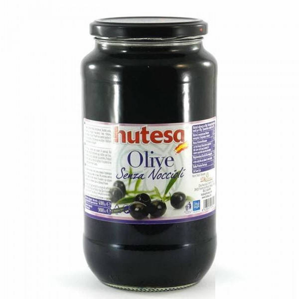 

Оливки черные без косточки Hutesa Olive Senza Noccioli Хутеса 900 г Испания