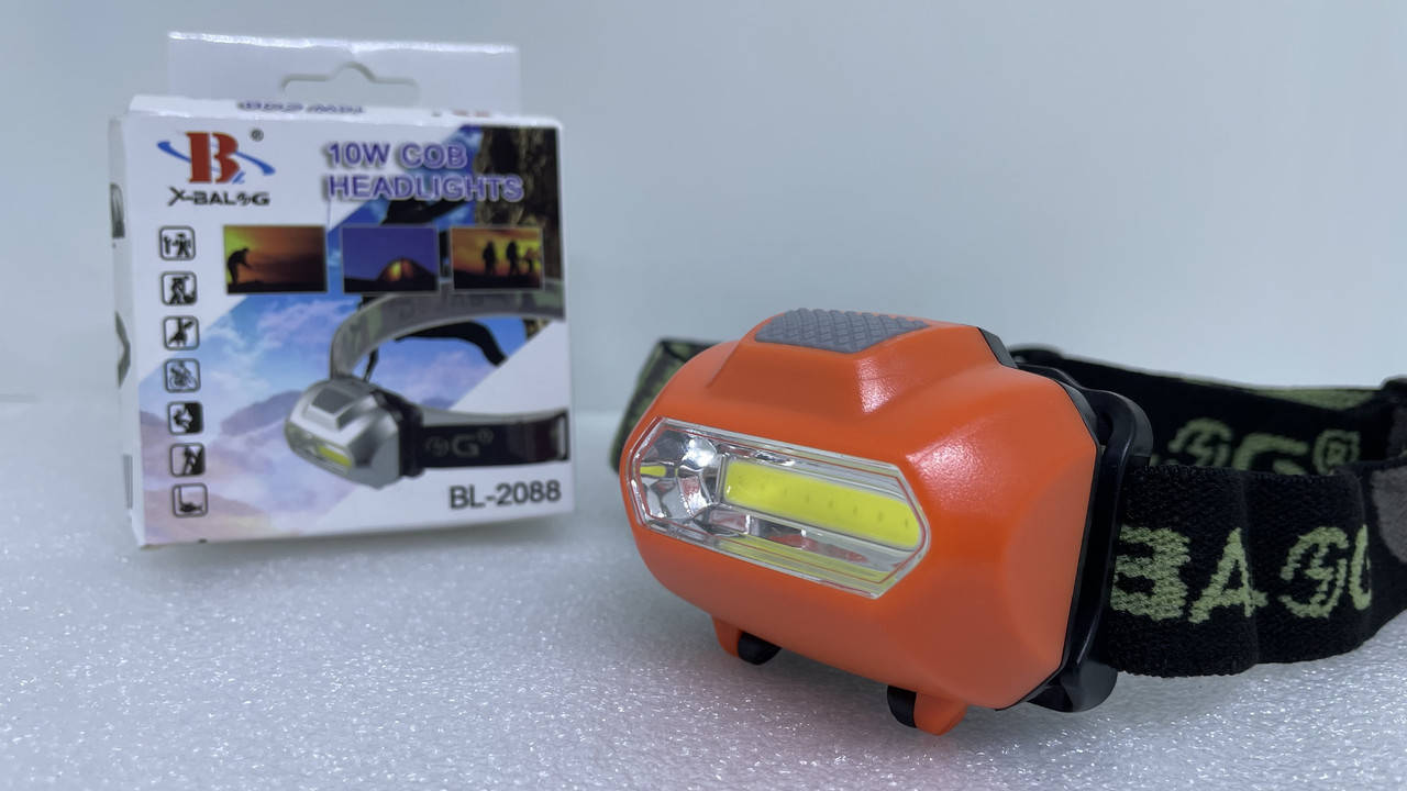 

Налобний ліхтарик BL-2088 COB 10W Headlight компактний, Оранжевый