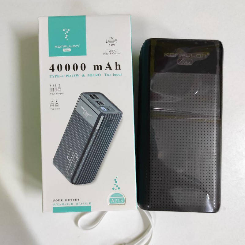 

Повербанк Power bank Konfulon A21s 40000 mAh аккумулятор портативный универсальный Павербанк