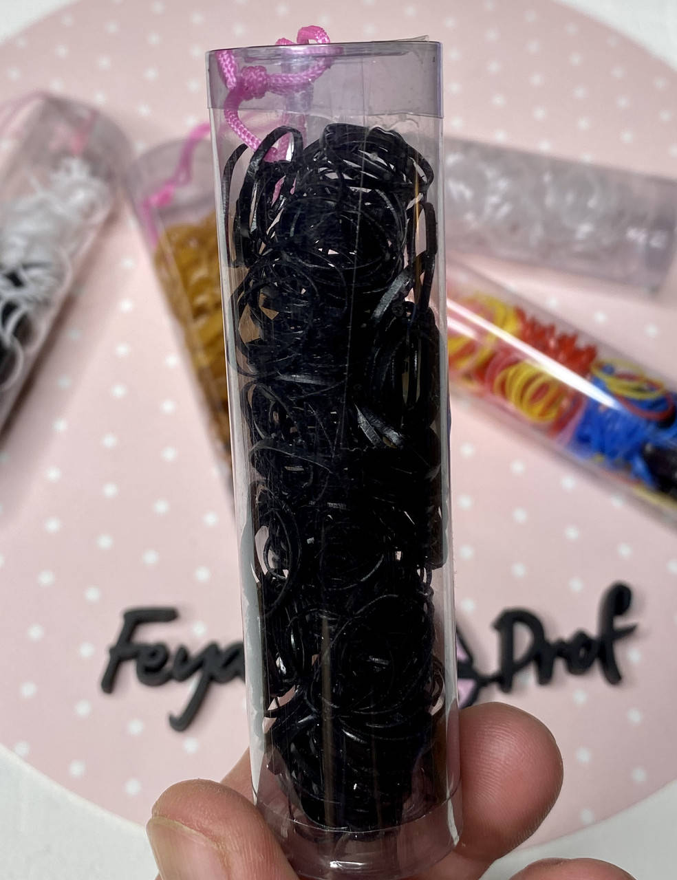 

Резинки силиконовые в тубе черные, Черный