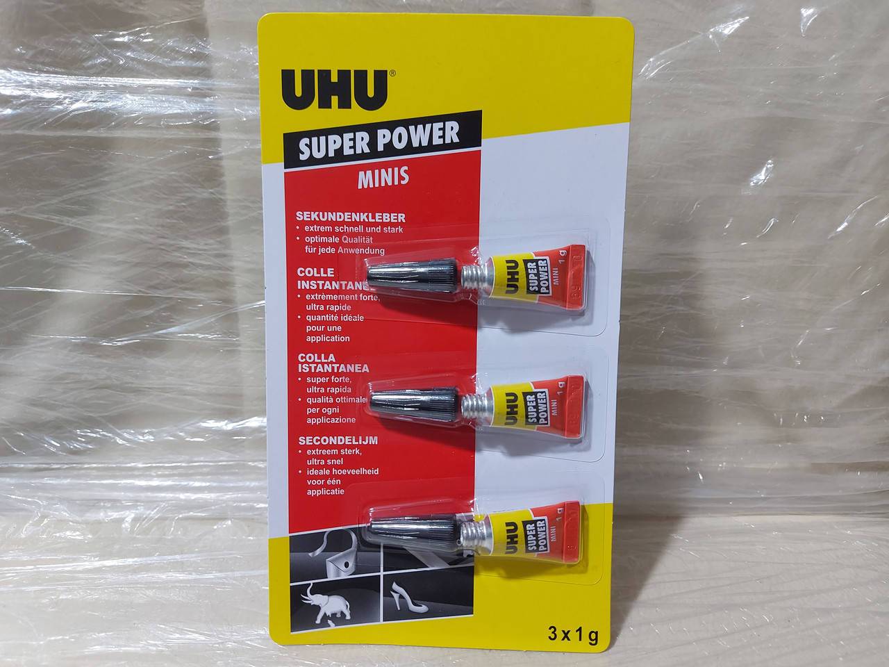 

Супер клей мини UHU 3 шт.1 г.