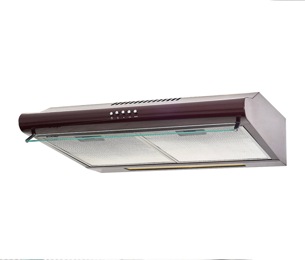 

Двухмоторная вытяжка для кухни коричневая плоская Ventolux ROMA 60 BR 2M LUX