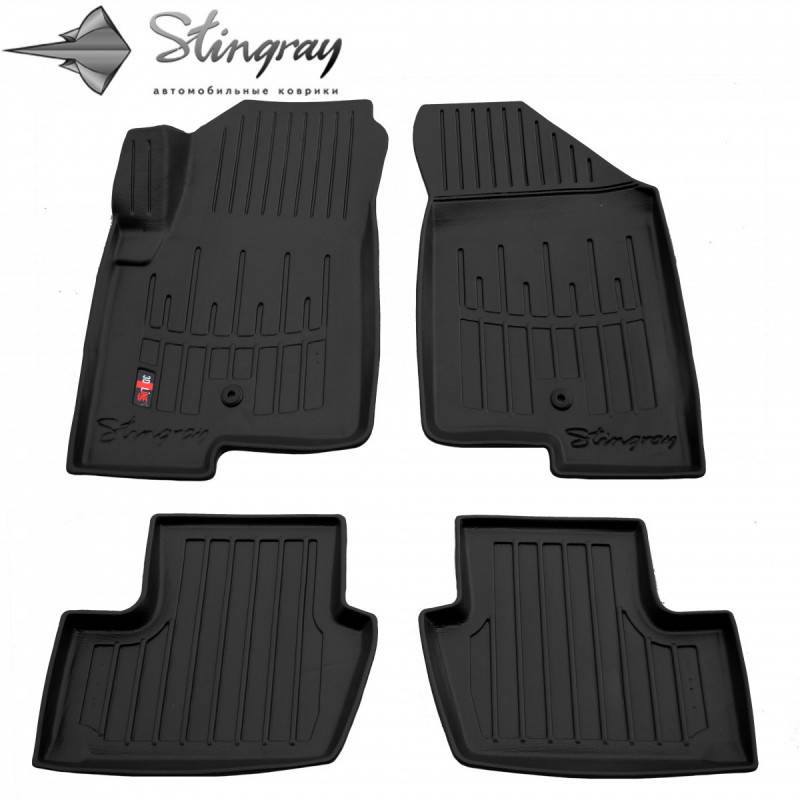 

Резиновые 3D коврики в салон на JEEP Patriot (2007-2016)/Джип Патриот, Черный
