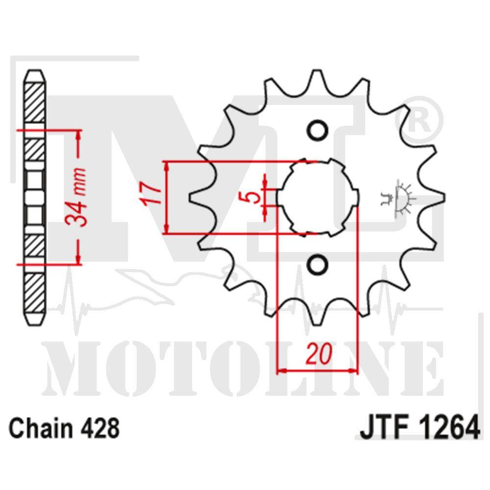

Звезда ведущая, JT Sprocket 1264.15