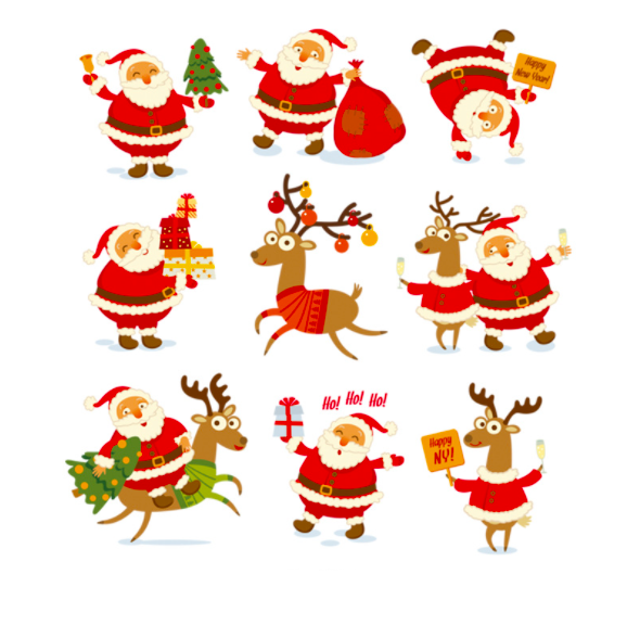 

Термотрансферные наклейки Новогодний Санта