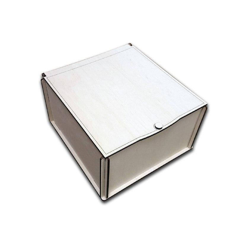 

Дерев'яна біла коробка з відкидною кришкою, Белый