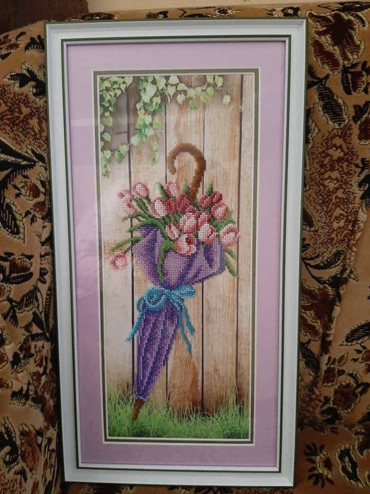 

" Зонтик" схема для вышивки бисером