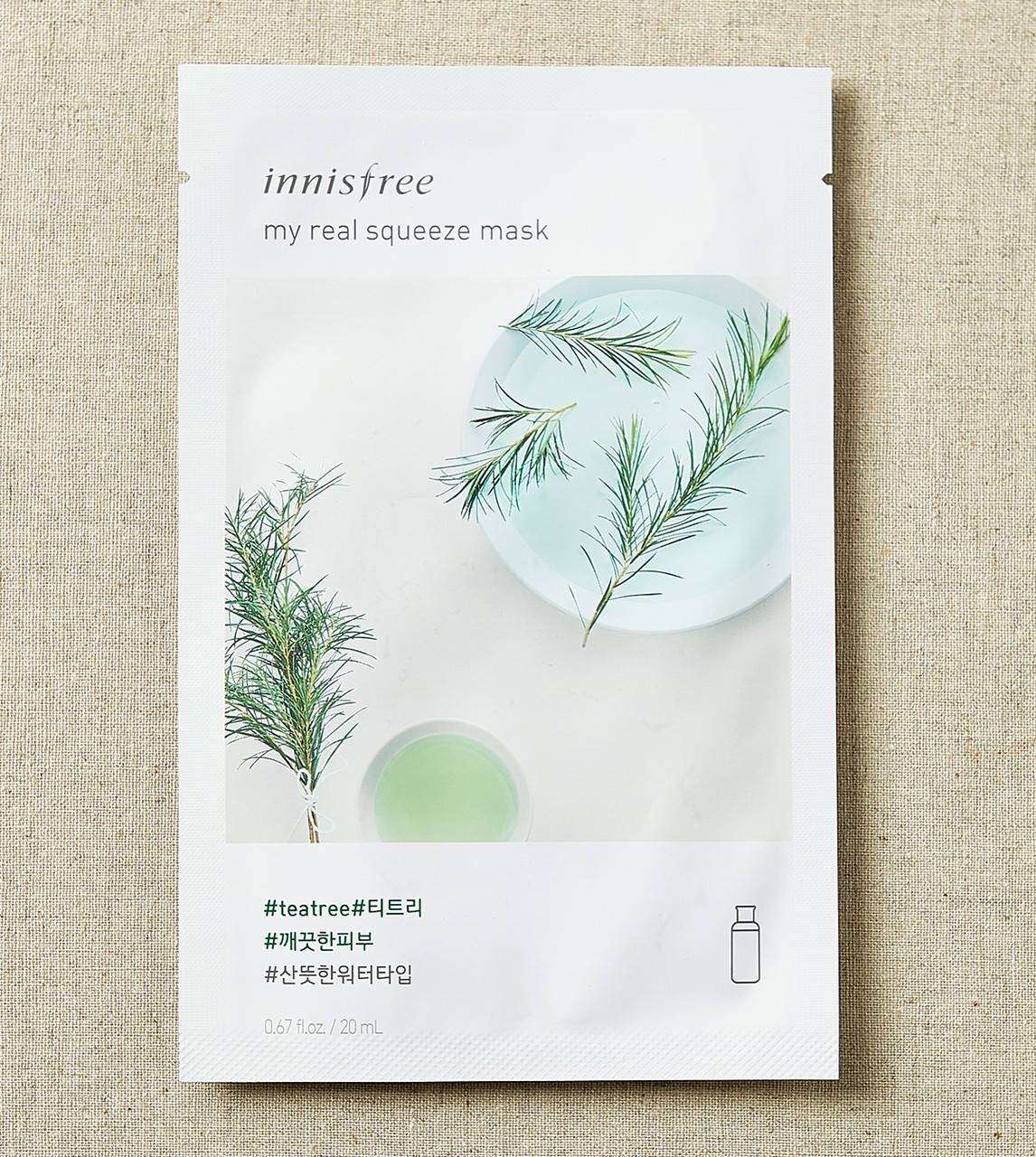 

Тканевая маска для лица с экстрактом чайного дерева Innisfree It´s Real Squeeze Tea Tree Mask 20 мл