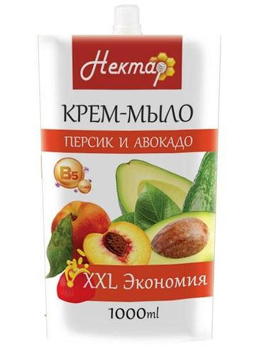 

Крем-мыло жидкое Нектар Персик и авокадо 1 л дой пак