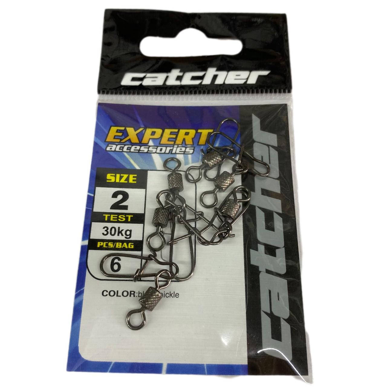 

Вертлюг + карабин c застёжкой Catcher Expert 10 шт. ( № 1 - 10 ) 2
