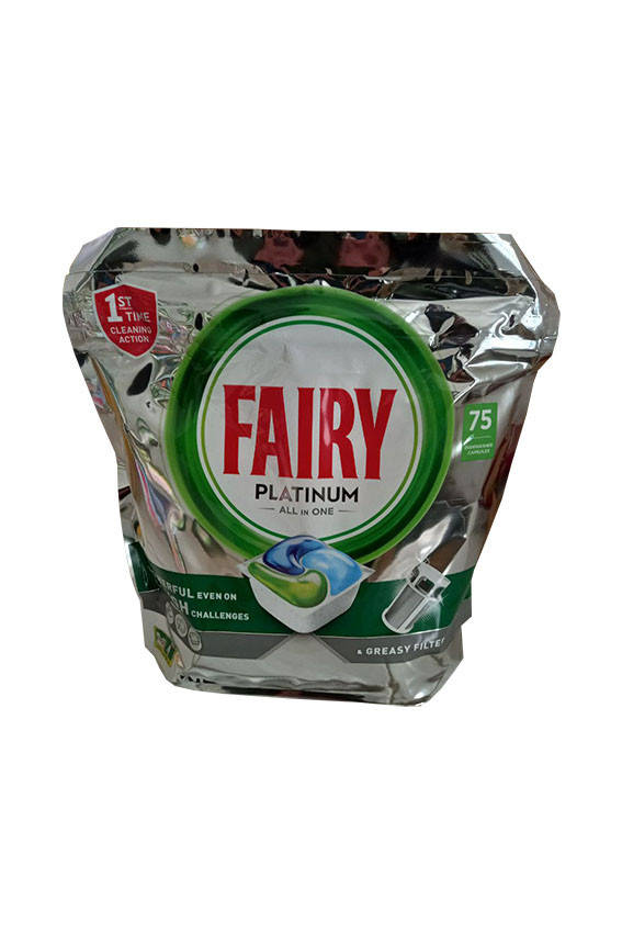 

Капсулы для посудомоечной машины Fairy Platinum All-in-One, 75 шт