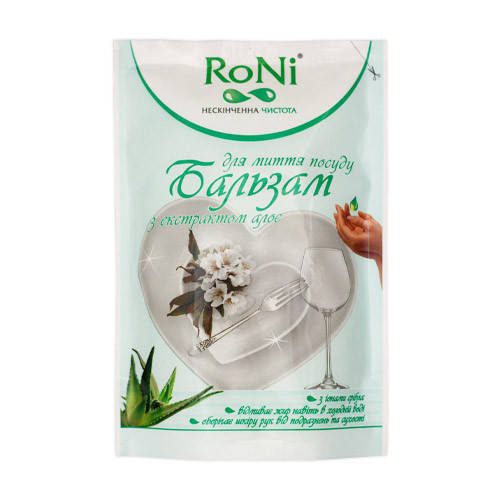 

Моющее средство для посуды / бальзам для мытья посуды "RONI" алое - дой-пак, 0.45 л