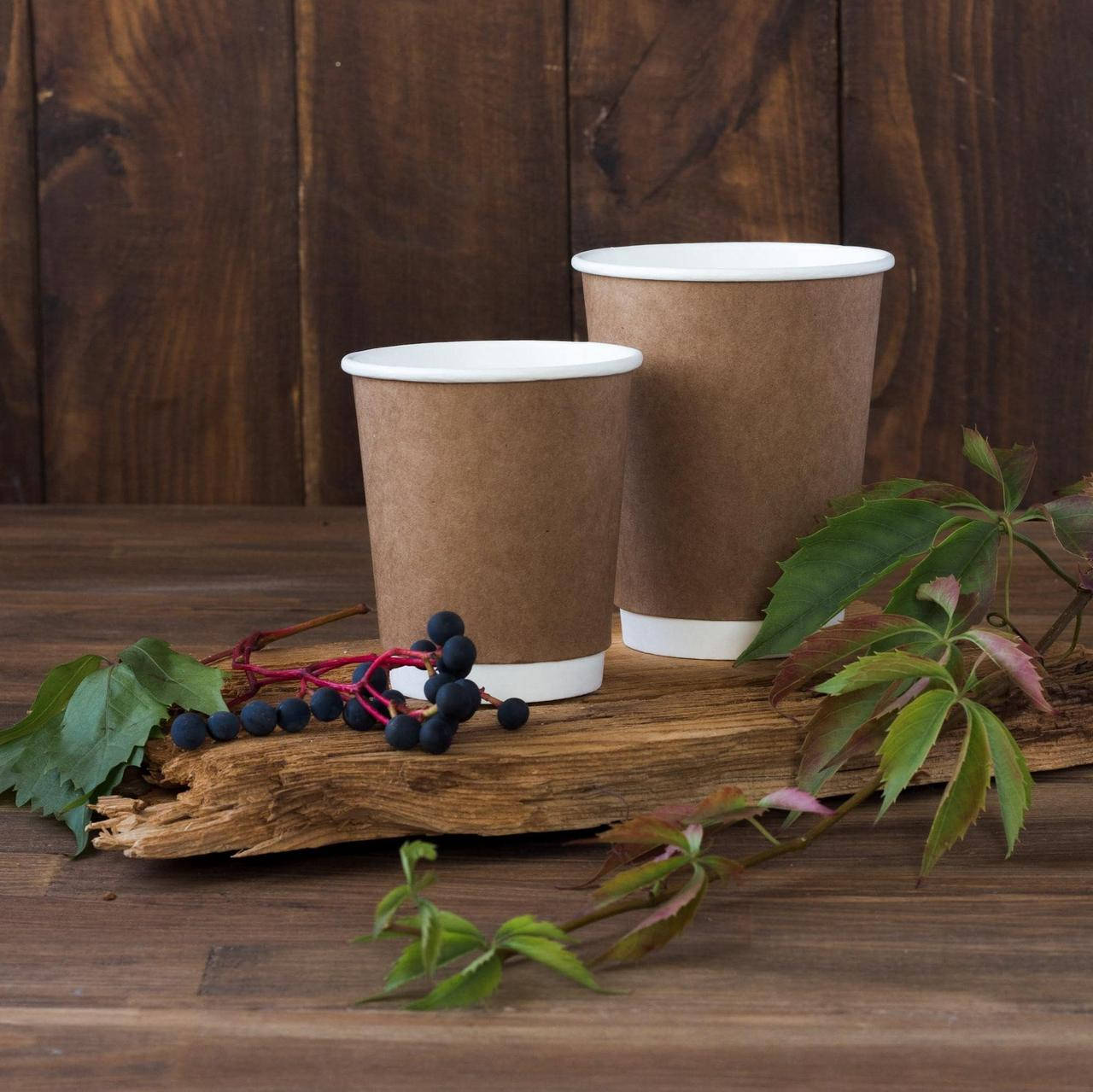 

Стакан Kraft/белый 2-х ст. 110 мл PAPER CUPS 30шт/уп, Бурый