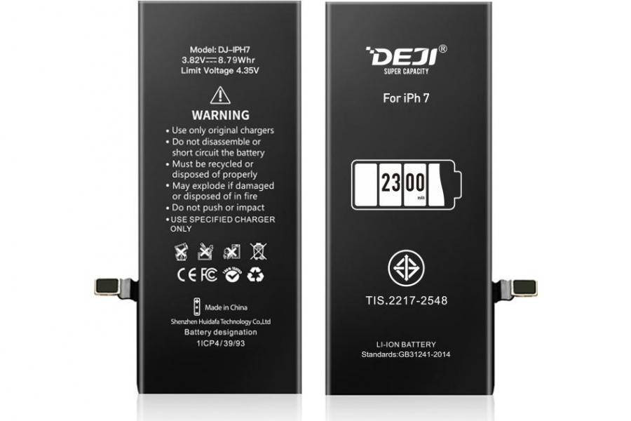 

Усиленная аккумуляторная батарея DEJI (2300 mAh) для Apple iPhone 7 (4.7)