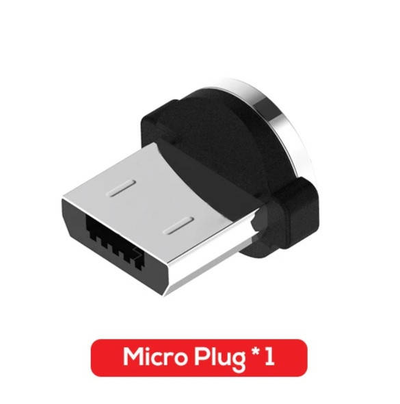 

Магнітний круглий конектор Micro USB TOPK для кутового кабеля, Черный