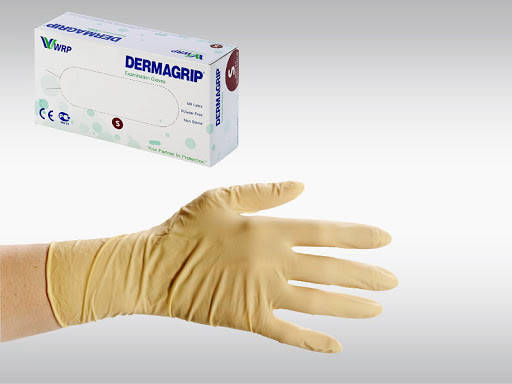 

Перчатки латексные Dermagrip, WRP (Дермагрип ) 100шт./уп.,РАЗМЕР, Бежевый