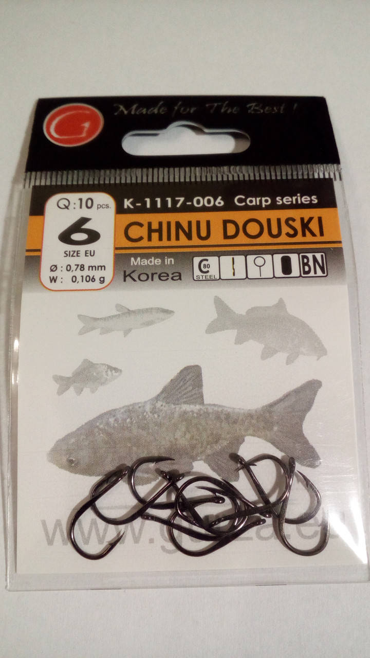 

Крючки Gurza Chinu Douski Size EU #6 уп. 10 шт.