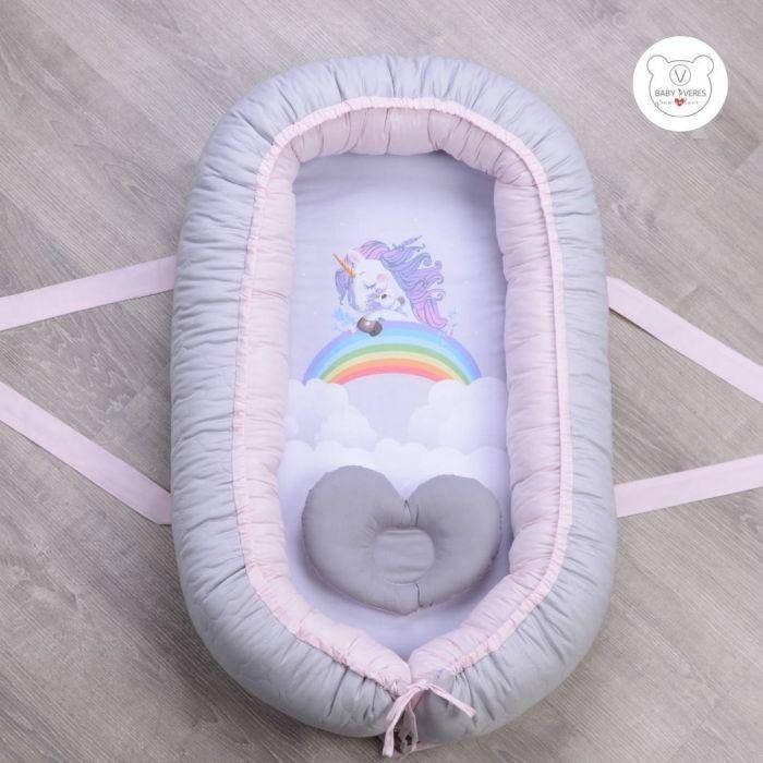 

Кокон-гнездышко для новорожденного Baby Veres Unicorn love