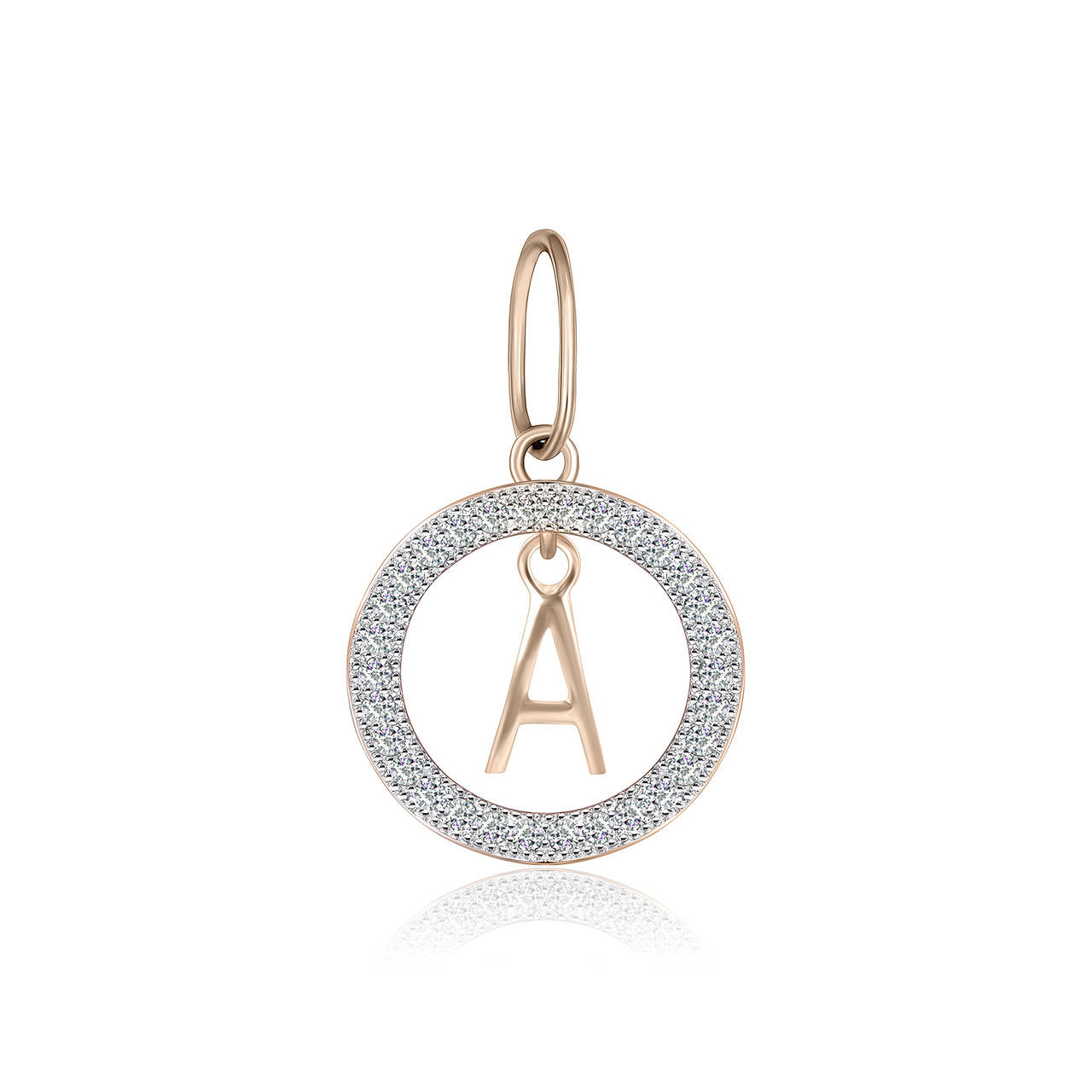 

Серебряная подвеска с позолотой буква А "1000"