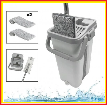 

Швабра лентяйка с ведром с автоматическим отжимом Scratch Mop 4,5 литра,чудо швабра-лентяйка с ведром,красная., Красный