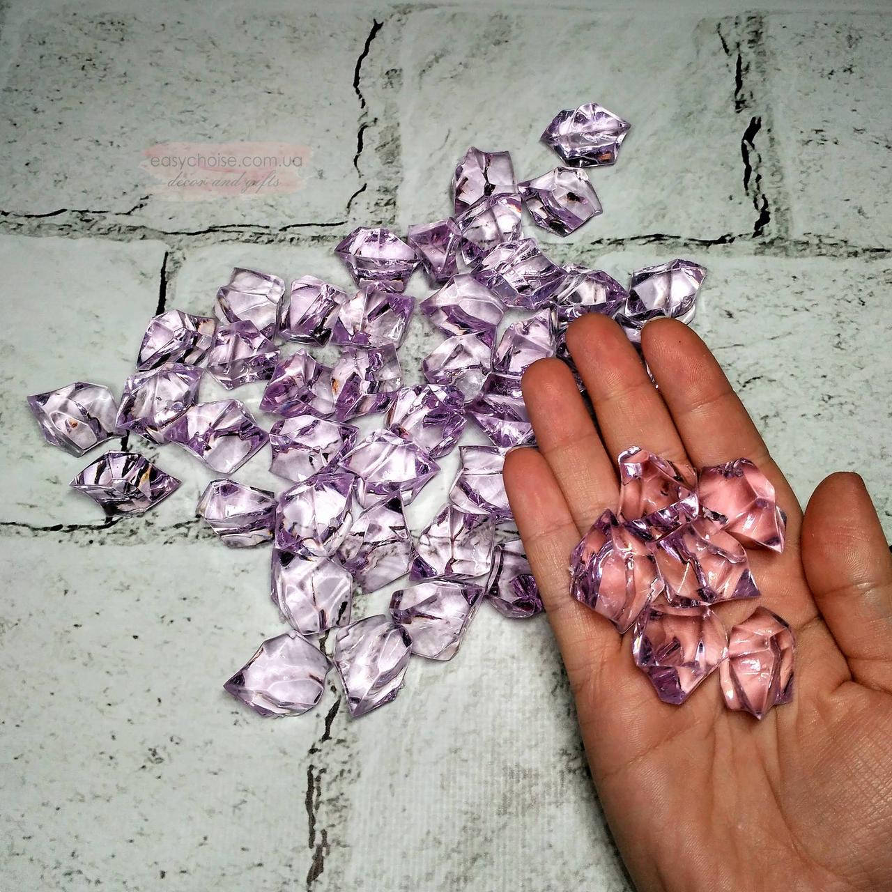 

Кристаллы Лед колотый сиреневый, декоративный, акрил, 2,8х2 см, 50 шт