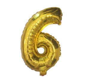 

Фольгированная цифра "6", ЗОЛОТО - 35 см (14 дюймов)