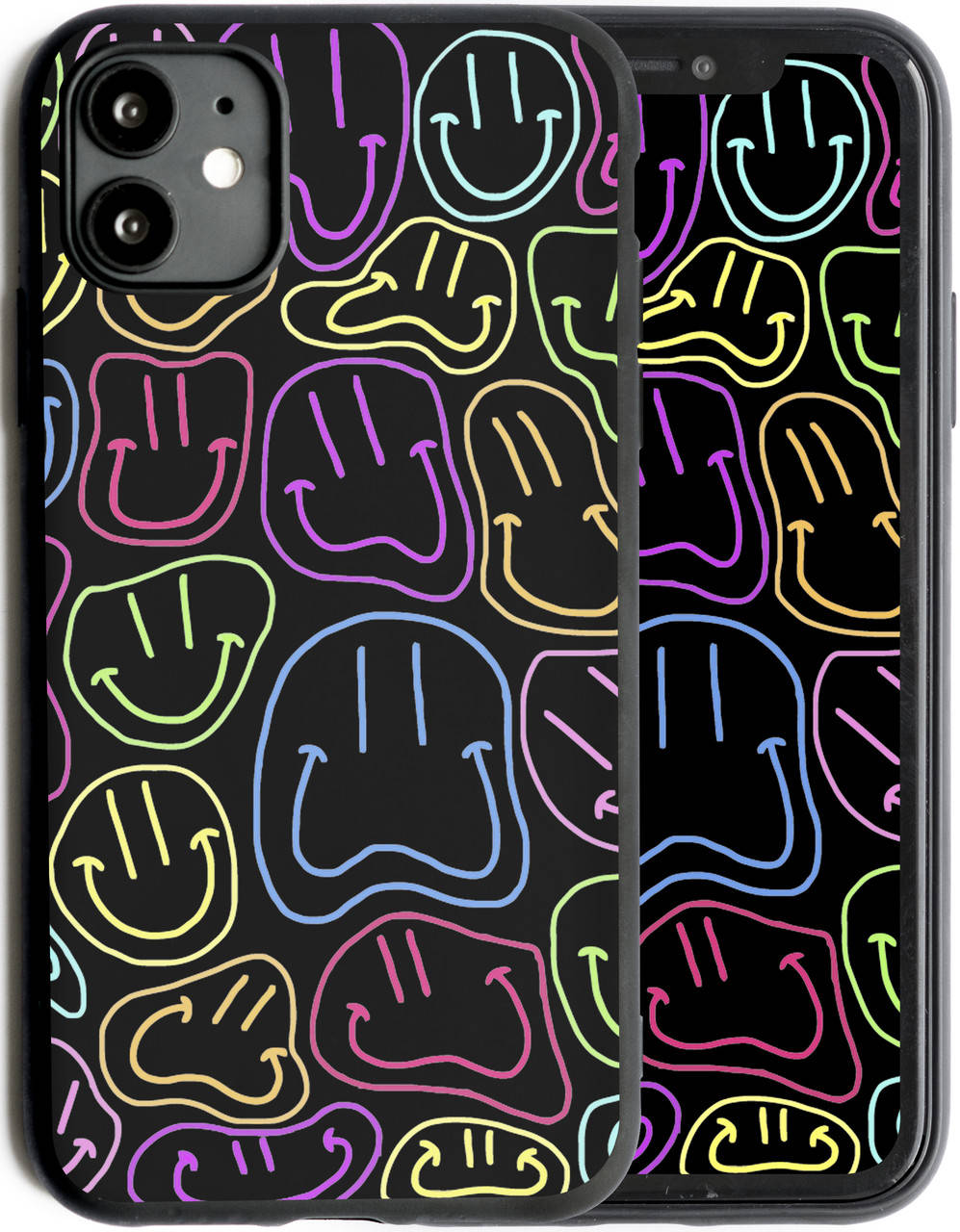 

Силиконовый черный чехол с принтом "ColorSmile" для iPhone 11, Фиолетовый