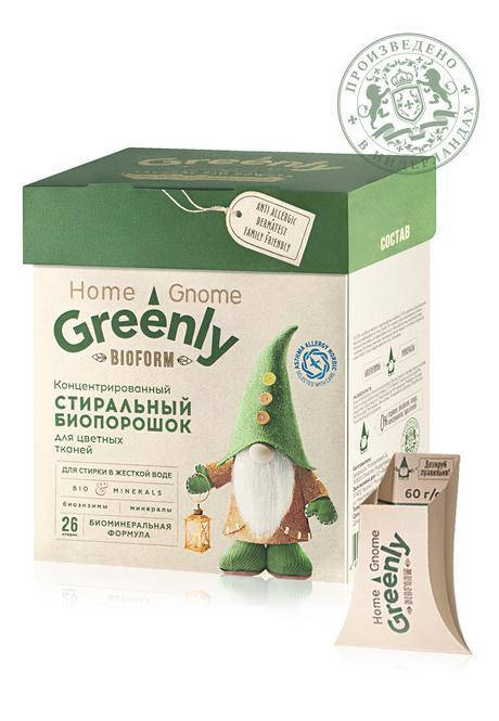 

Стиральный биопорошок для цветных тканей концентрированный Home Gnome Greenly+